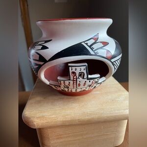 Vintage Native American Signed E. Tafoya Acoma Pottery Bowl